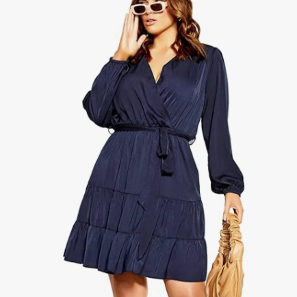 City Chic‎ Women's Apparel Plus Size Dress Pretty tiered 16